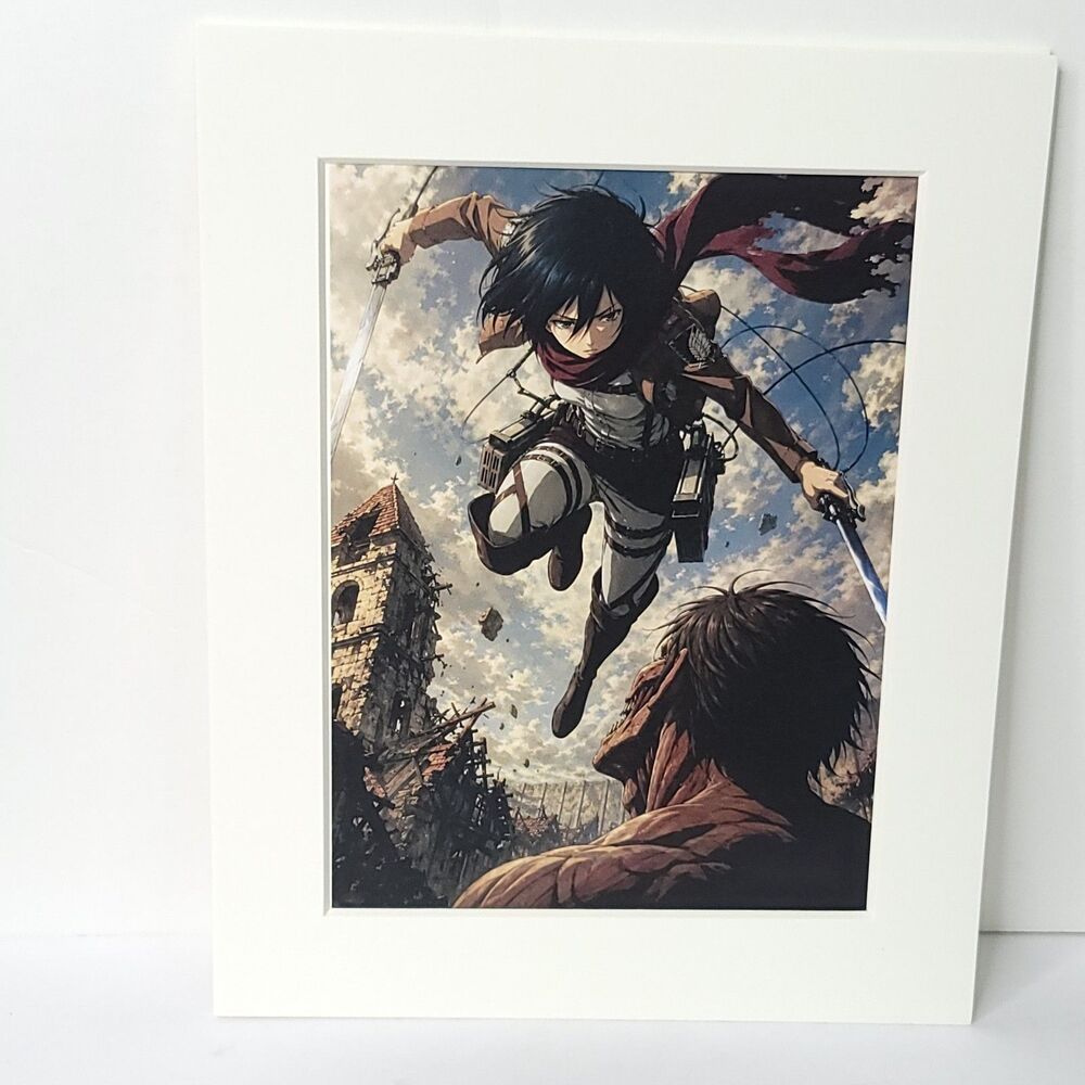 Mikasa Attack On Titan Still Shot Card Anime Wall Art Oversized Board A4